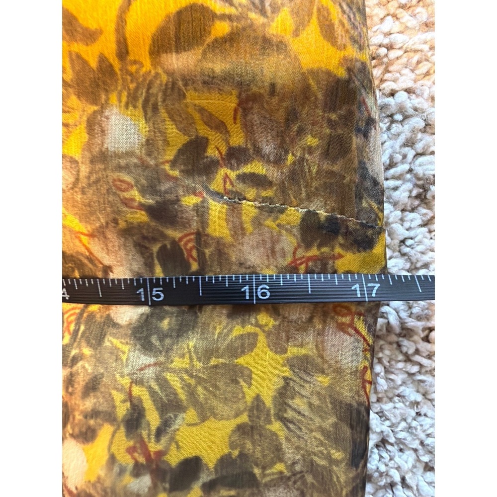 Sunday in Brooklyn Anthropologie Yellow Floral Ruffle Cami Tank Top Medium - Picture 8 of 8